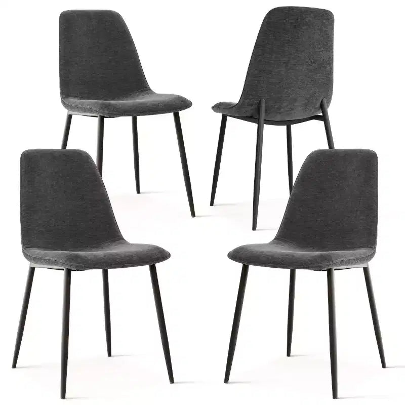 5-Piece Modern Dining Table Set,59 Rectangular Table with 4 Upholstered Chairs Kitchen & Dining Room Small Space Furniture-Panipeachy