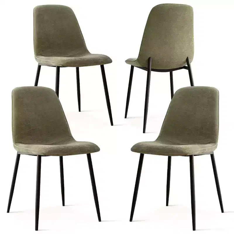 5-Piece Modern Dining Table Set,59 Rectangular Table with 4 Upholstered Chairs Kitchen & Dining Room Small Space Furniture-Panipeachy