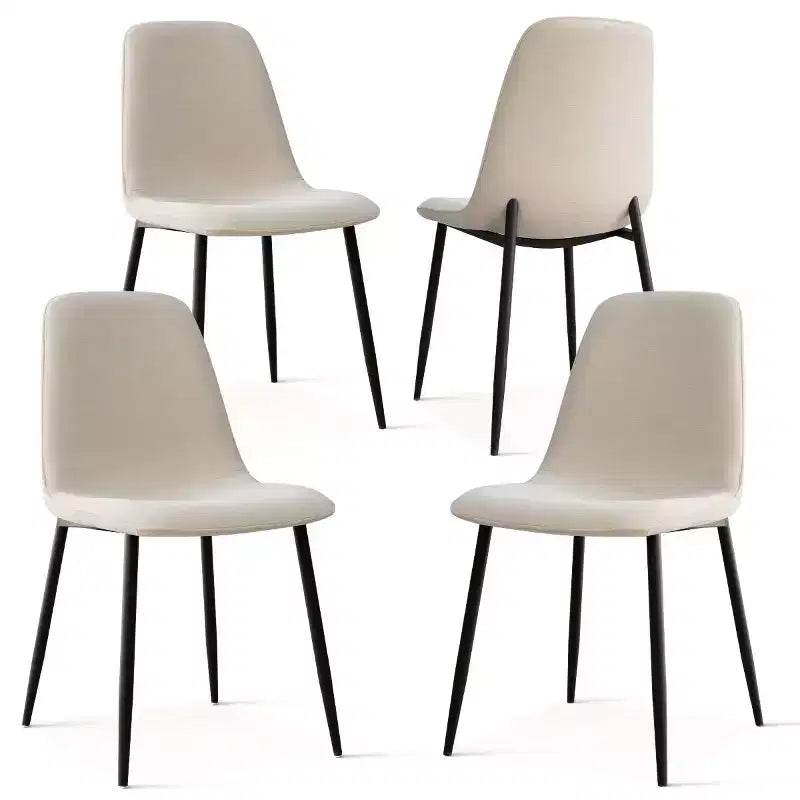 5-Piece Modern Dining Table Set,59 Rectangular Table with 4 Upholstered Chairs Kitchen & Dining Room Small Space Furniture-Panipeachy