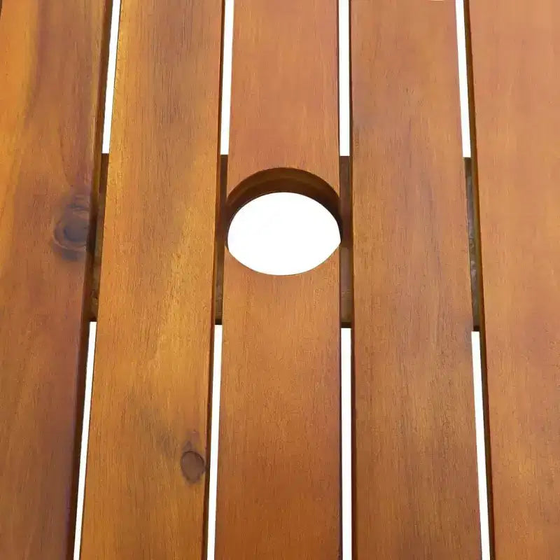 vidaXL Outdoor Dining Set Brown Solid Acacia Wood Medium Foldable
