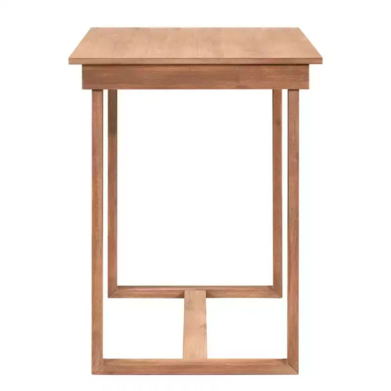 5 Pieces Counter Height Dining Set for 4, Farmhouse Wooden Bar Table Set with 4 Upholstered Chairs for Small Places