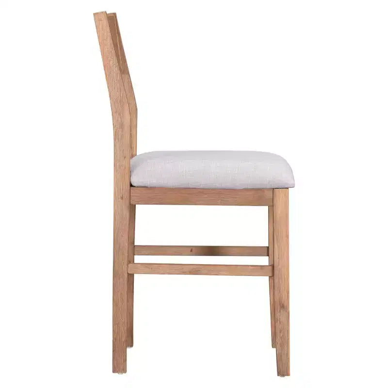 5 Pieces Counter Height Dining Set for 4, Farmhouse Wooden Bar Table Set with 4 Upholstered Chairs for Small Places