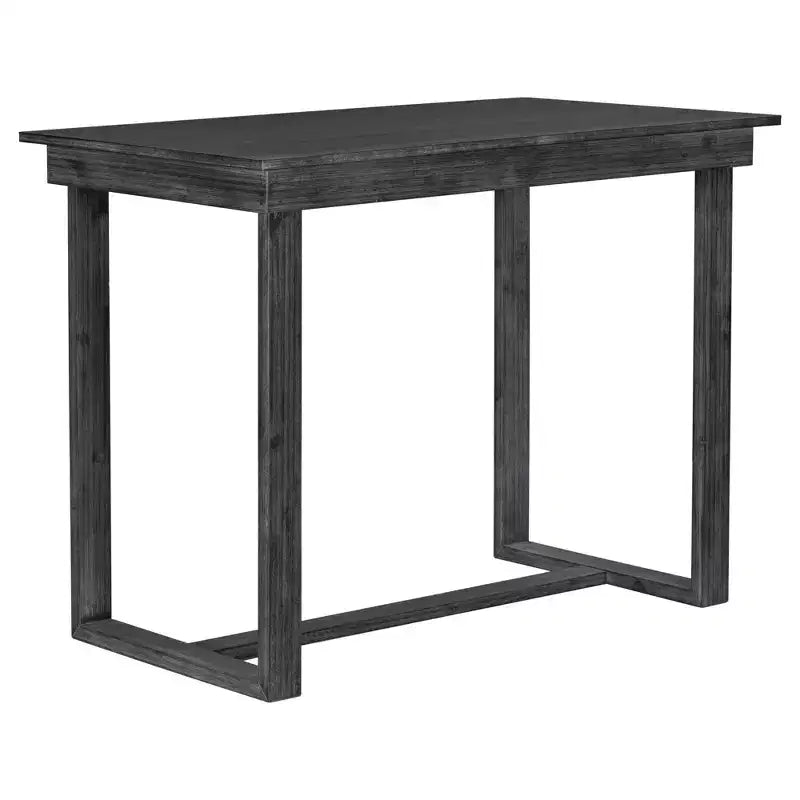 5 Pieces Counter Height Dining Set for 4, Farmhouse Wooden Bar Table Set with 4 Upholstered Chairs for Small Places