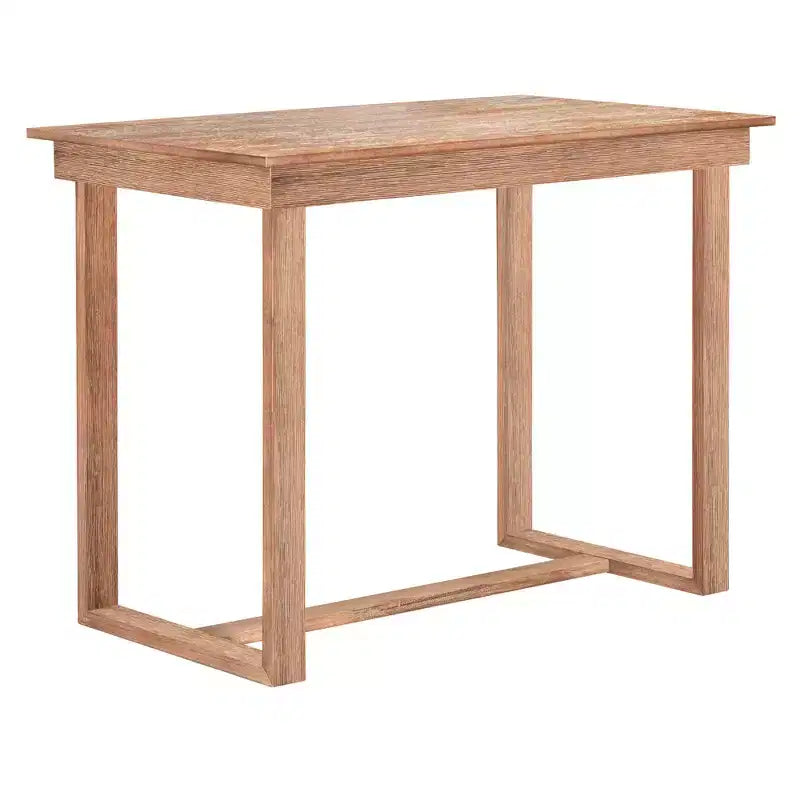 5 Pieces Counter Height Dining Set for 4, Farmhouse Wooden Bar Table Set with 4 Upholstered Chairs for Small Places
