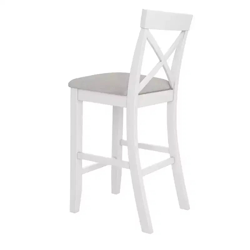 3 Pieces Wood Bar Height Dining Table Set, Farmhouse Rectangle Kitchen Breakfast Nook with 2 Chairs for Small Places