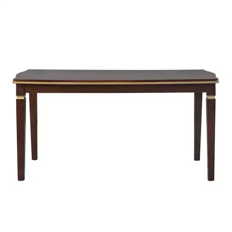 Retro 6 Pieces Kitchen Dining Table Set, Rectangular Table and 4 High-Back Tufted Chairs & Bench, Wood Dining Room Table Set for 6