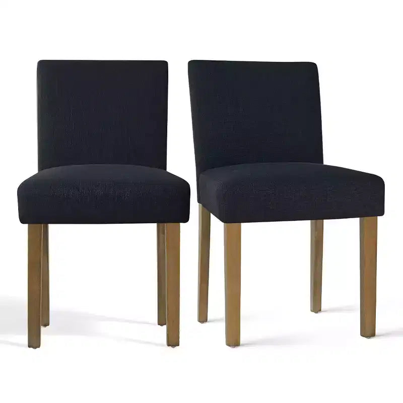 Expandable Dining Table Set for 8, Rectangular Table with Removable Leaves and Armless Linen Chairs, Featuring Solid Wood Legs-Panipeachy