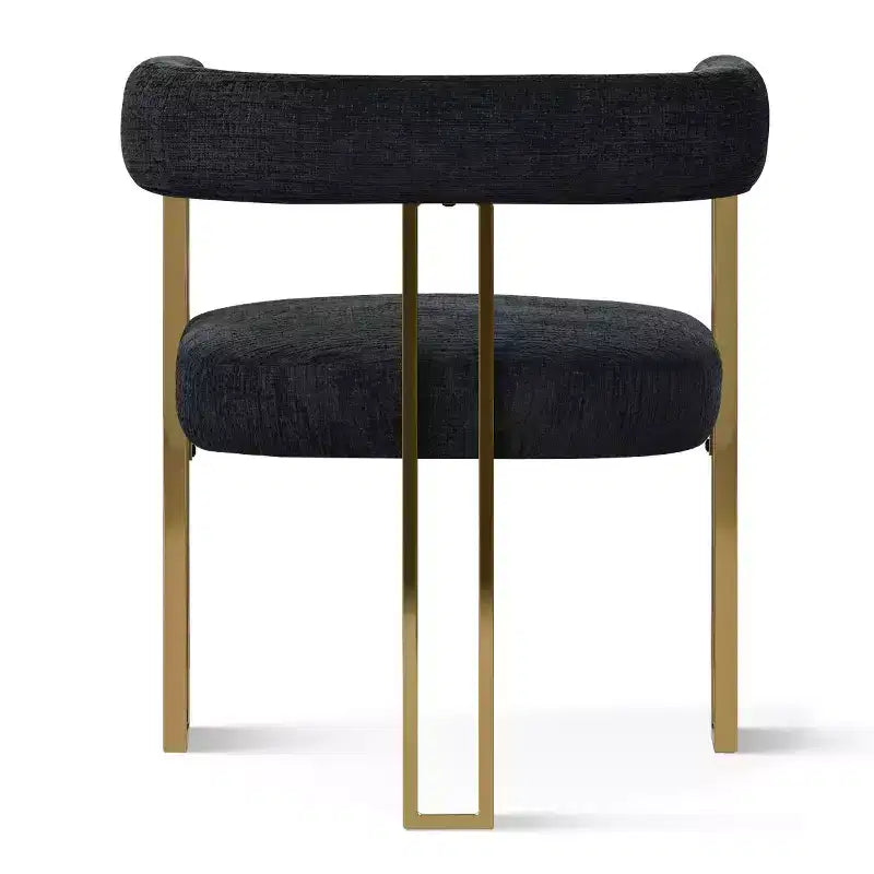 3-in-1 Oval Extendable Dining Table Set with Chenille Upholstered Chairs Featuring Gold Metal Legs, Versatile Dining Furniture-Panipeachy