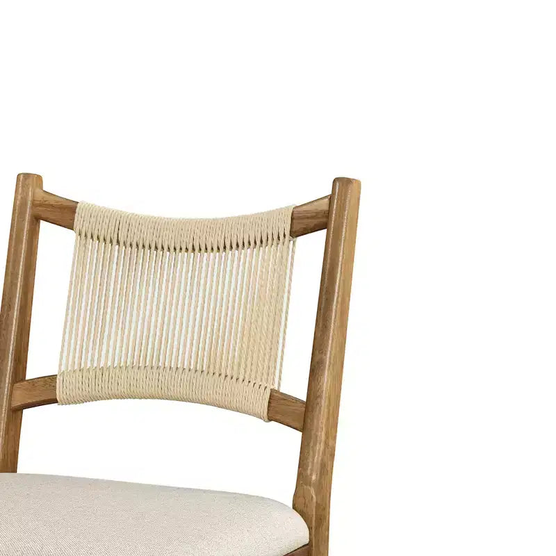 Christopher Knight Home La Modern 5 Piece Rubber Wood Upholstered Counter Set with Square Table and Rope Design