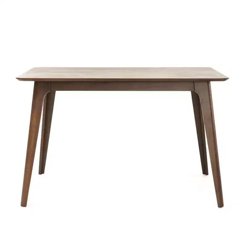 Modern Wood Dining Set for 4, 5 Pieces RectangularTable Set with 4 Upholstered Chairs for Dining Room Kitchen, Light beige,Walnut