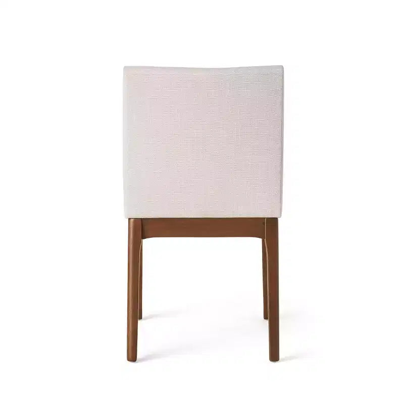 Modern Wood Dining Set for 4, 5 Pieces RectangularTable Set with 4 Upholstered Chairs for Dining Room Kitchen, Light beige,Walnut