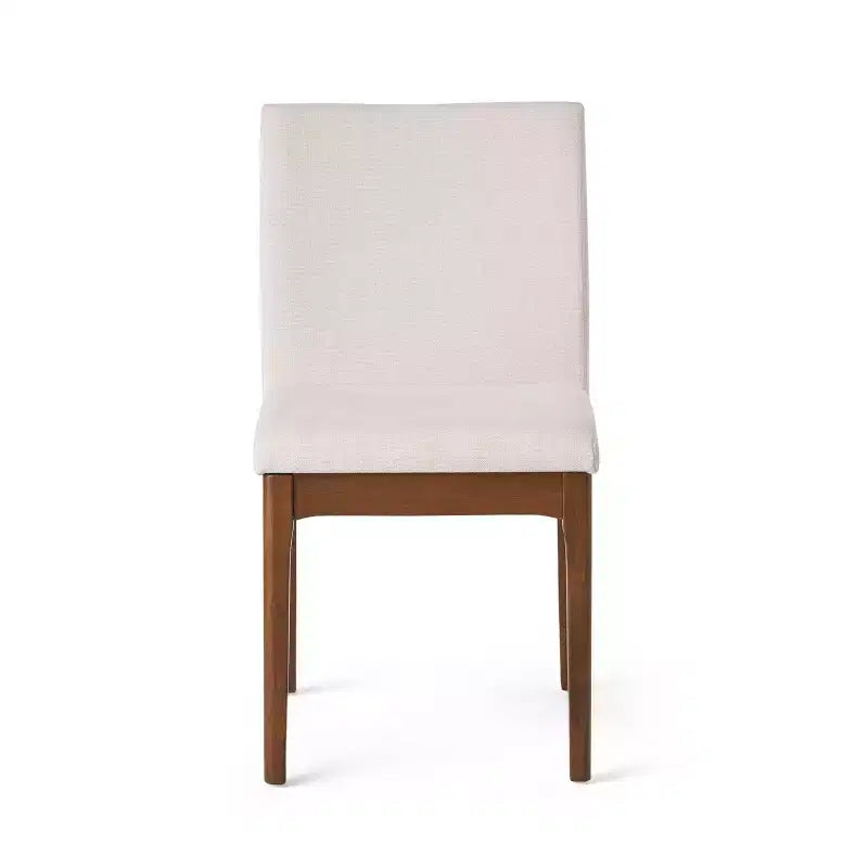 Modern Wood Dining Set for 4, 5 Pieces RectangularTable Set with 4 Upholstered Chairs for Dining Room Kitchen, Light beige,Walnut