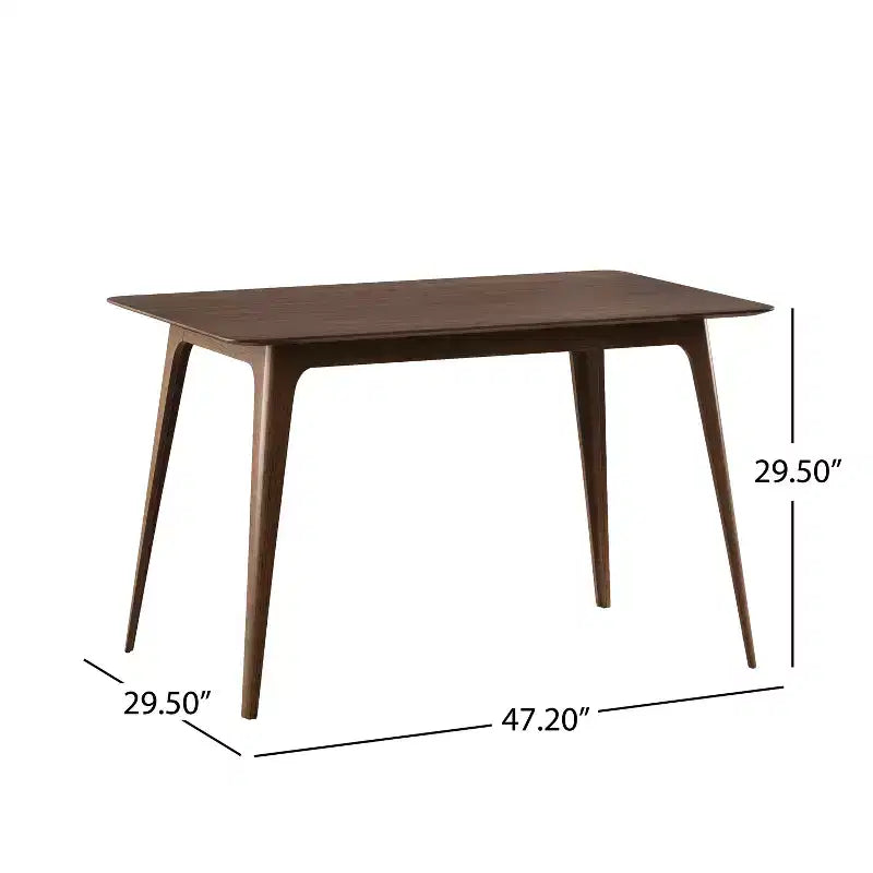 Modern Wood Dining Set for 4, 5 Pieces RectangularTable Set with 4 Upholstered Chairs for Dining Room Kitchen, Light beige,Walnut
