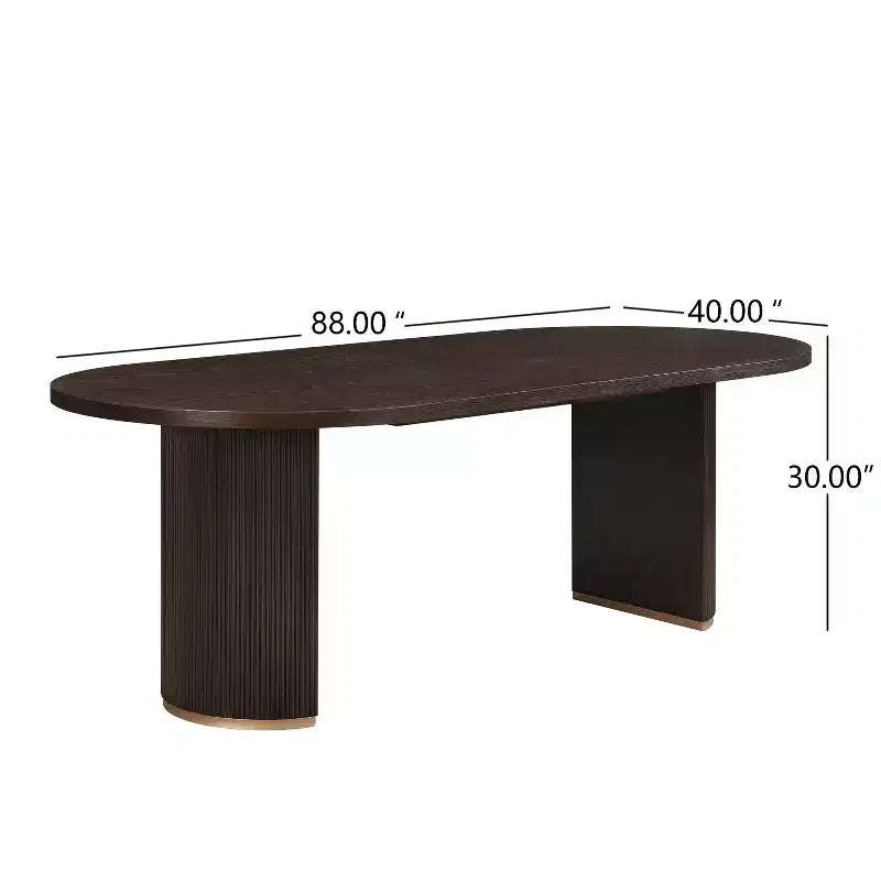 Christopher Knight Home Anand Modern 7 Piece Rubberwood Linen Upholstered Dining Set with Oval Pedestal Table
