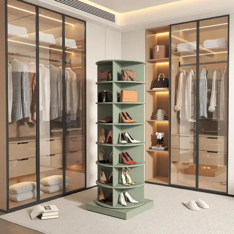 Armoire à chaussures rotative à 360° - 7 niveaux
