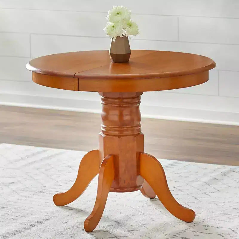 Buylateral 7pc Lancaster Farmhouse Solid Wood Extendable Dining Table Set