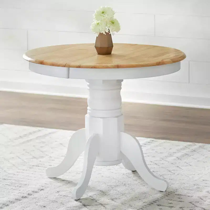 Buylateral 7pc Lancaster Farmhouse Solid Wood Extendable Dining Table Set