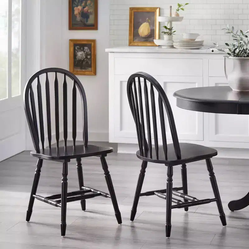 Buylateral 7pc Lancaster Farmhouse Solid Wood Extendable Dining Table Set