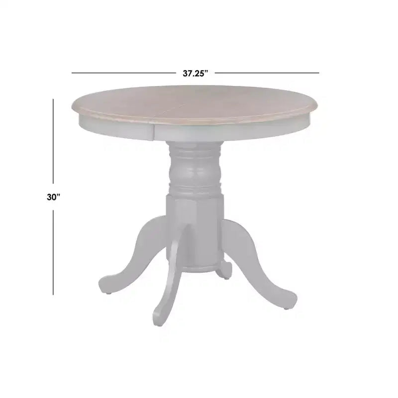 Buylateral 7pc Lancaster Farmhouse Solid Wood Extendable Dining Table Set
