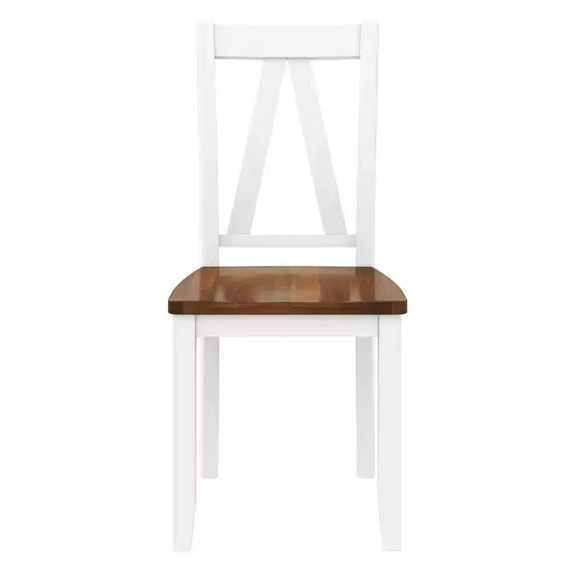 Farmhouse 6-Piece Wood Dining Table Set with Long Bench and 4 Dining Chairs-ModernLuxe
