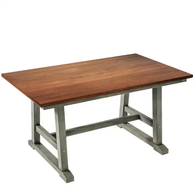 Farmhouse 6-Piece Wood Dining Table Set with Long Bench and 4 Dining Chairs-ModernLuxe