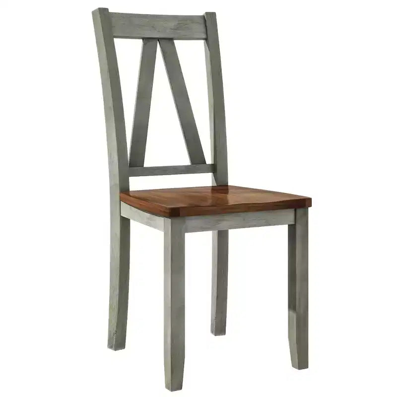 Farmhouse 6-Piece Wood Dining Table Set with Long Bench and 4 Dining Chairs-ModernLuxe