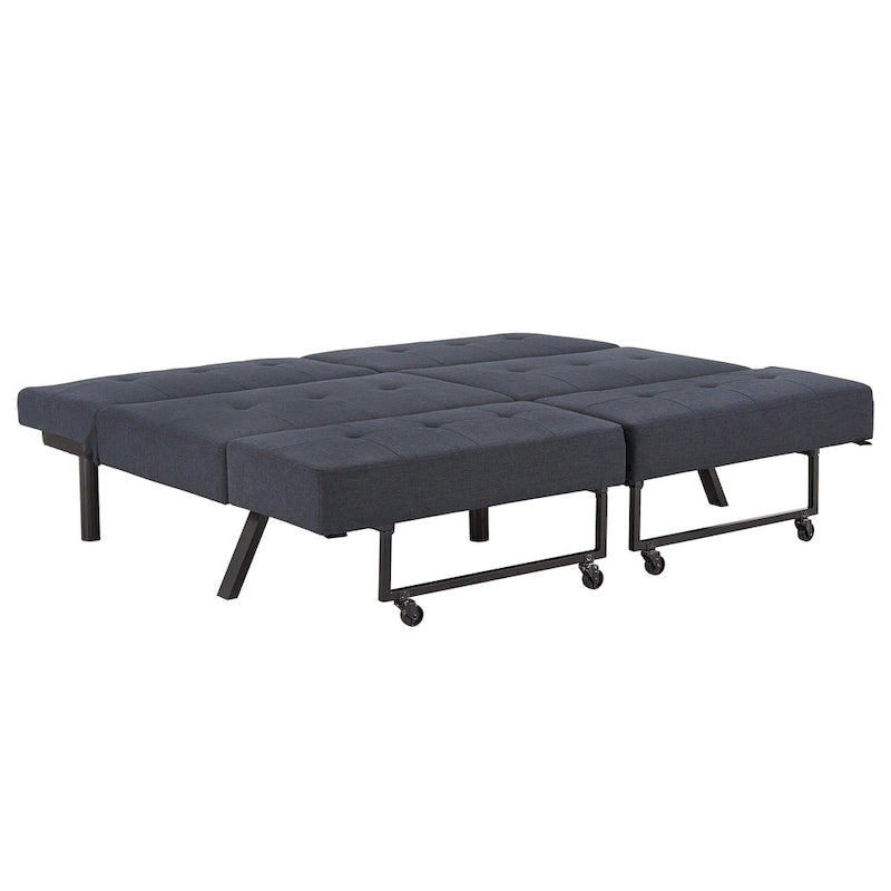 Futon convertible en tissu capitonné, 8 po, pleine grandeur