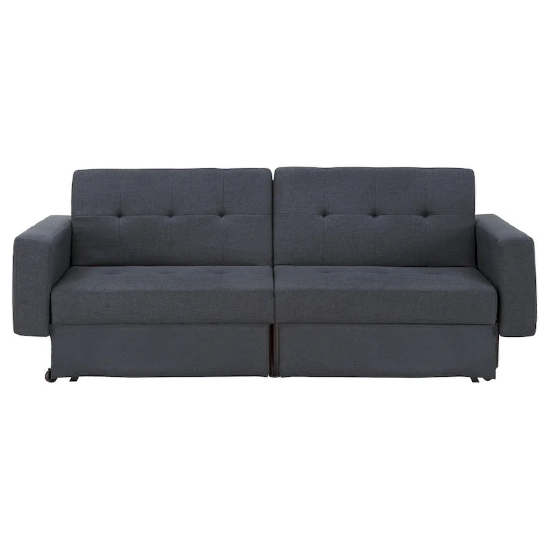 Futon convertible en tissu capitonné, 8 po, pleine grandeur