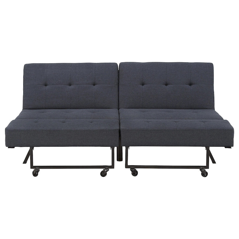 Futon convertible en tissu capitonné, 8 po, pleine grandeur