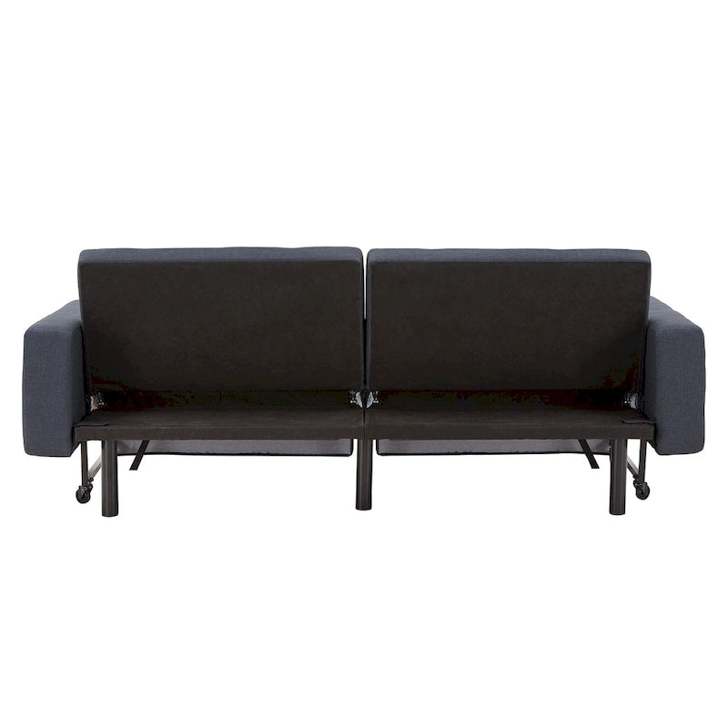 Futon convertible en tissu capitonné, 8 po, pleine grandeur