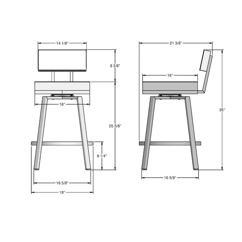 Tabouret de comptoir et de bar pivotant