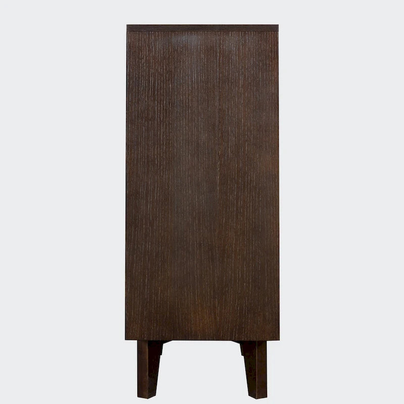 Commode à 4 tiroirs avec poignées rondes rétro