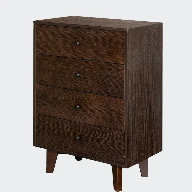 Commode à 4 tiroirs avec poignées rondes rétro