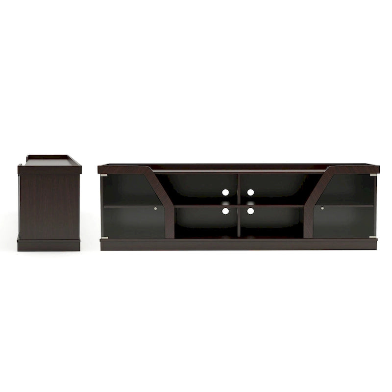 Meuble TV Modern Espresso de 71 po de large