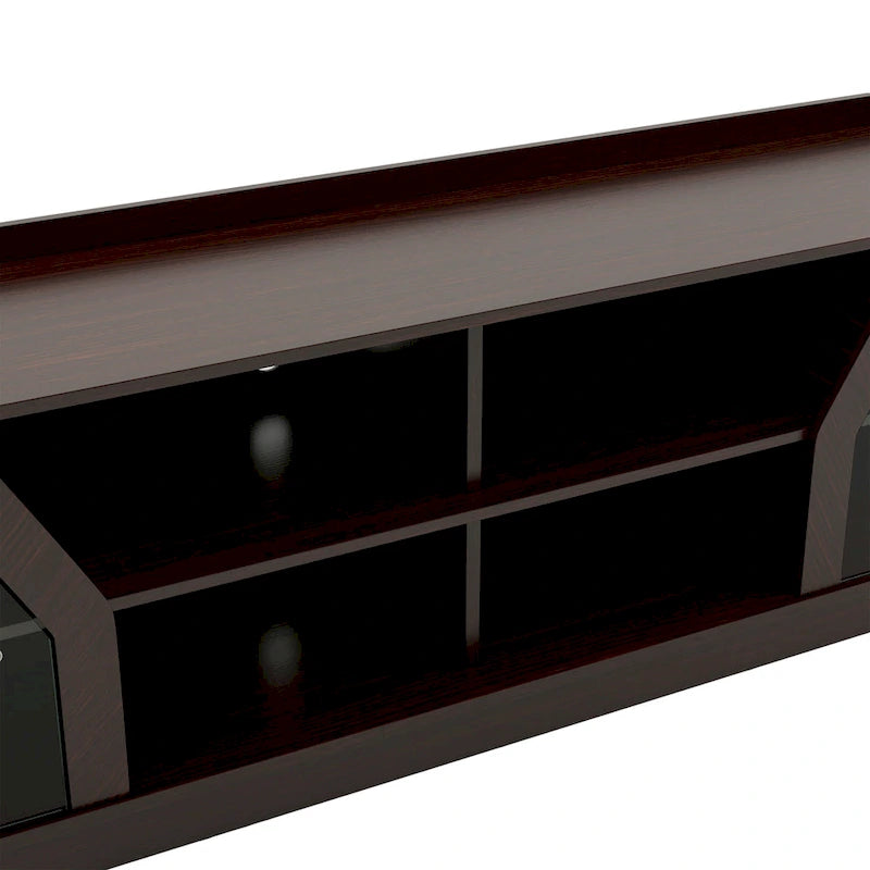 Meuble TV Modern Espresso de 71 po de large