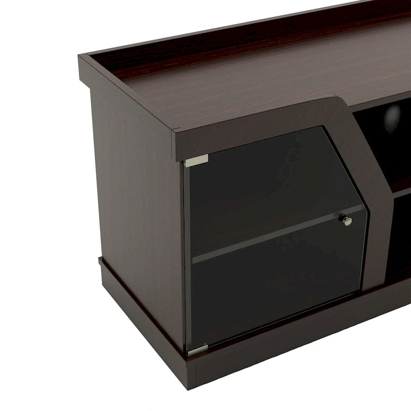 Meuble TV Modern Espresso de 71 po de large