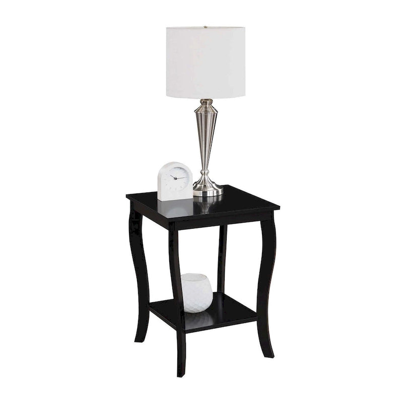 Table d'appoint carrée avec étagère