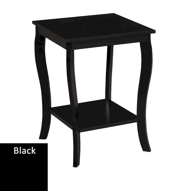Table d'appoint carrée avec étagère