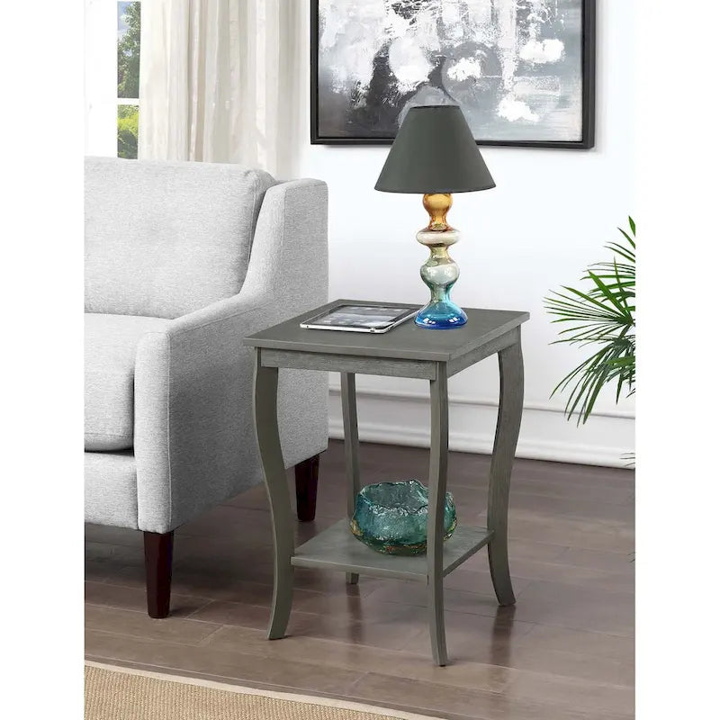 Table d'appoint carrée avec étagère