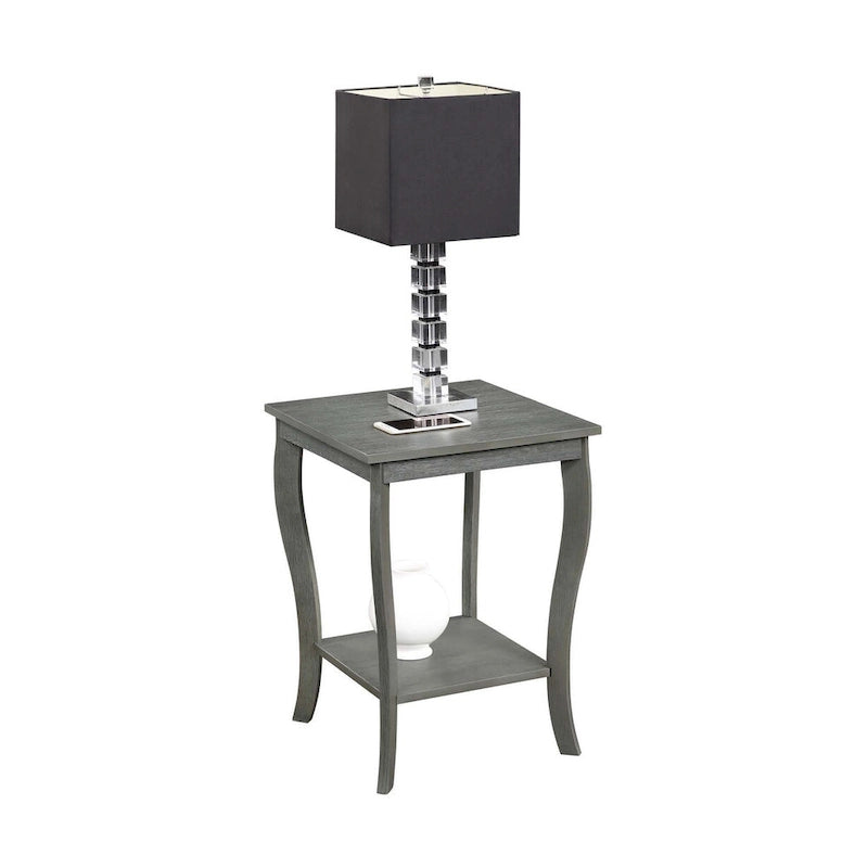 Table d'appoint carrée avec étagère