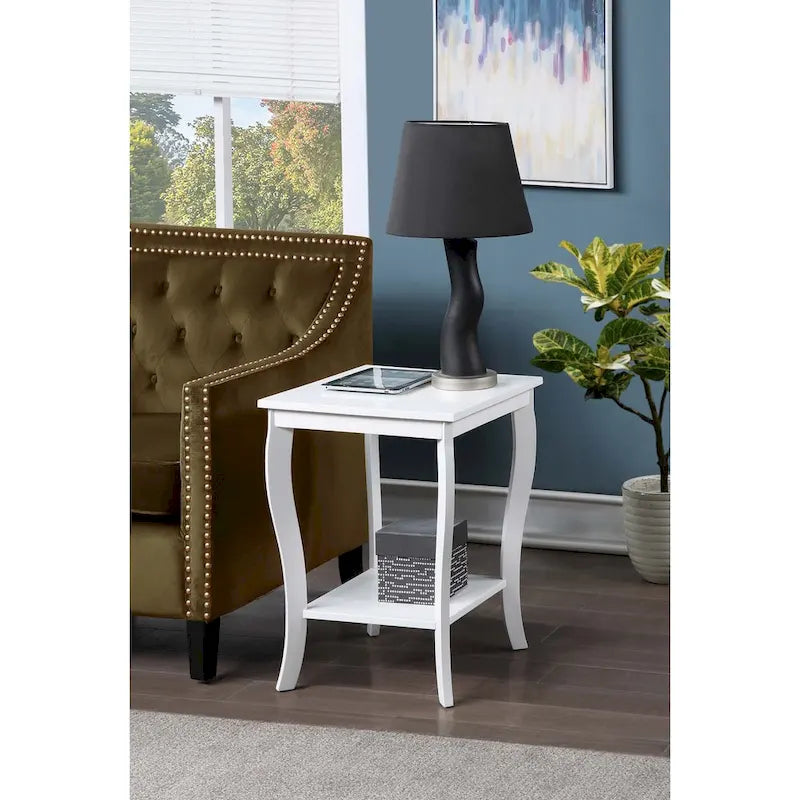 Table d'appoint carrée avec étagère