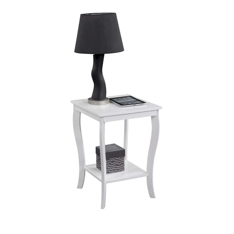 Table d'appoint carrée avec étagère