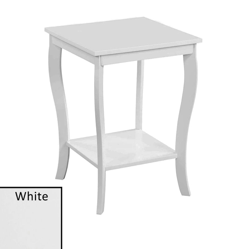 Table d'appoint carrée avec étagère
