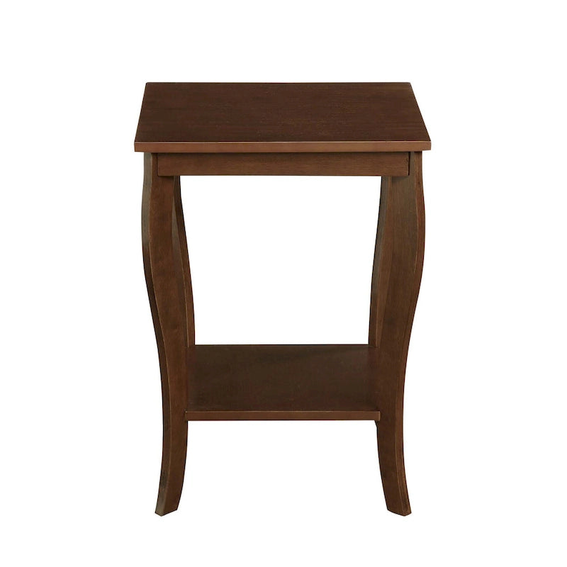 Table d'appoint carrée avec étagère