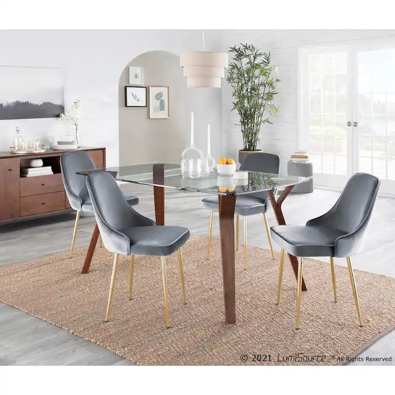 Chaise de salle à manger contemporaine (Lot de 2)