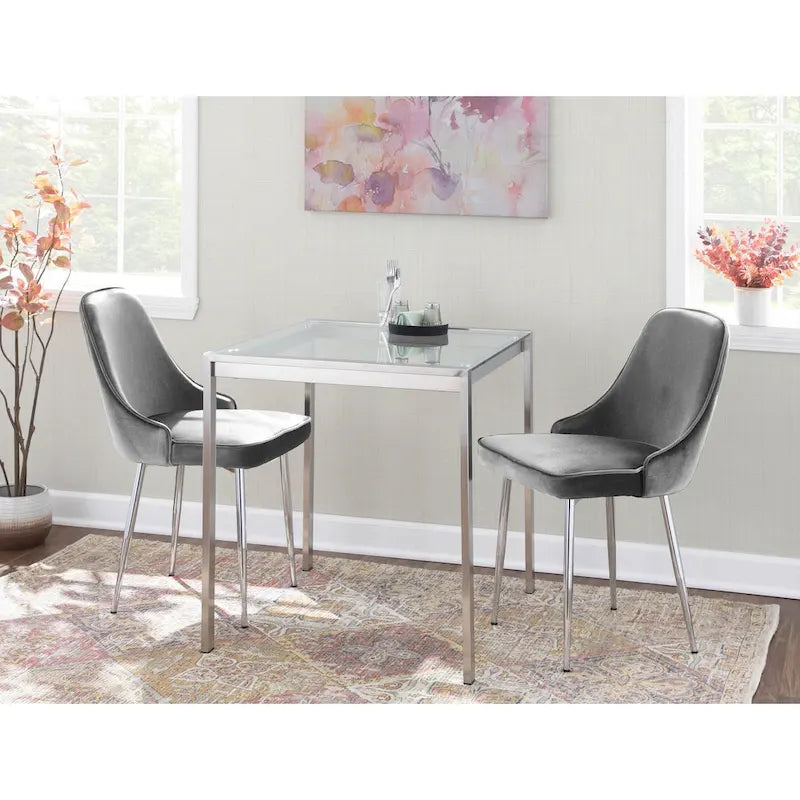 Chaise de salle à manger contemporaine (Lot de 2)