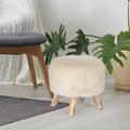 Pouf rembourré moderne rond en tissu