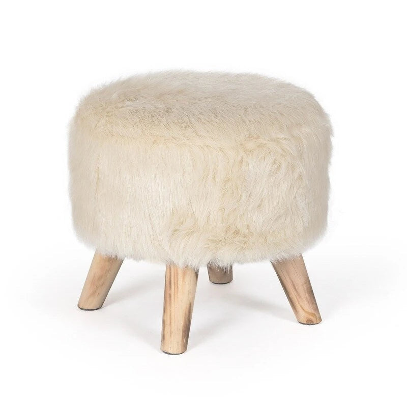 Pouf rembourré moderne rond en tissu