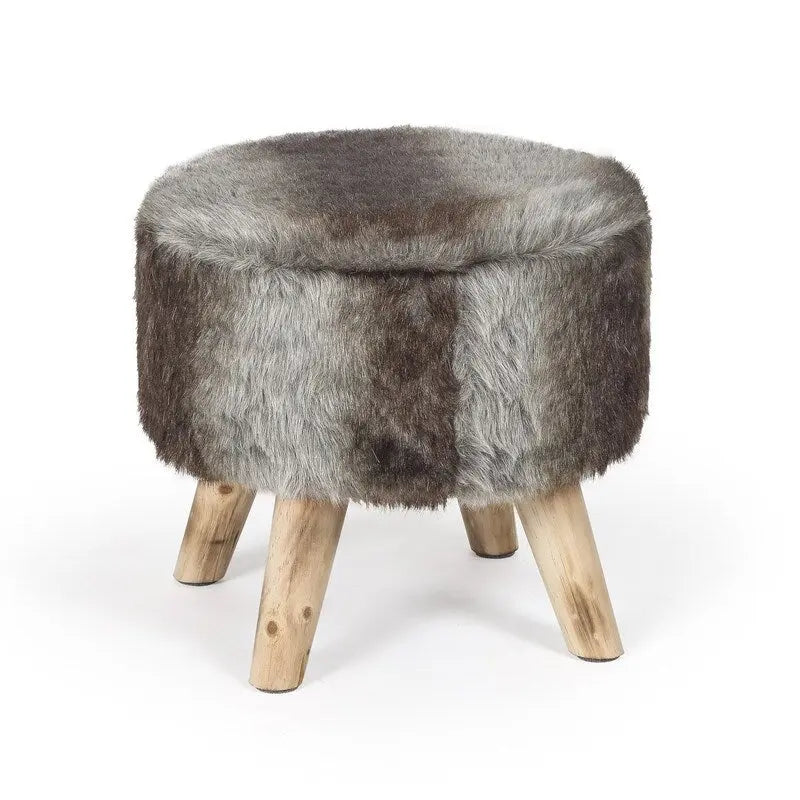 Pouf rembourré moderne rond en tissu