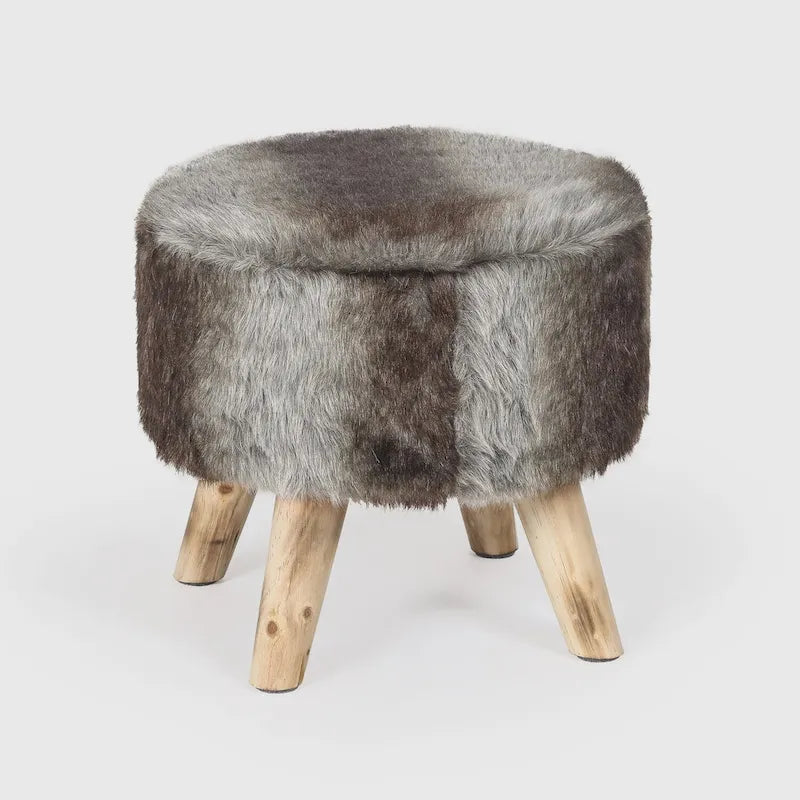 Pouf rembourré moderne rond en tissu